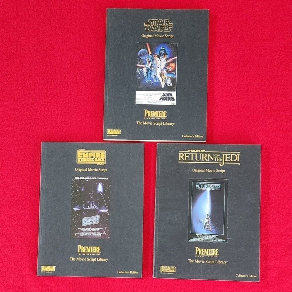 📜 Star Wars Movie Script Collection – A New Hope, Empire Strikes Back, Jedi